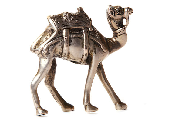 metal figurine of a camel