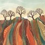 artwork of trees and stylized roots