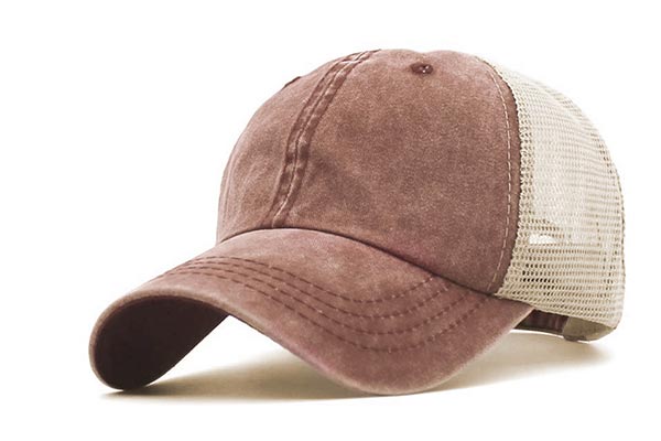 brown baseball cap