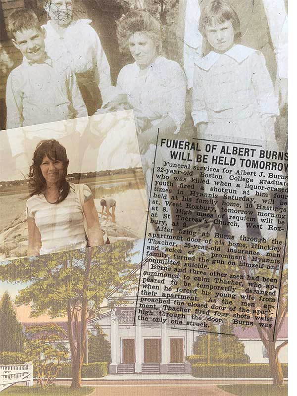 collage of old family photos and newspaper clippings