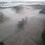 drone photo of the Eberlin family ranch property bordering the Mississippi river