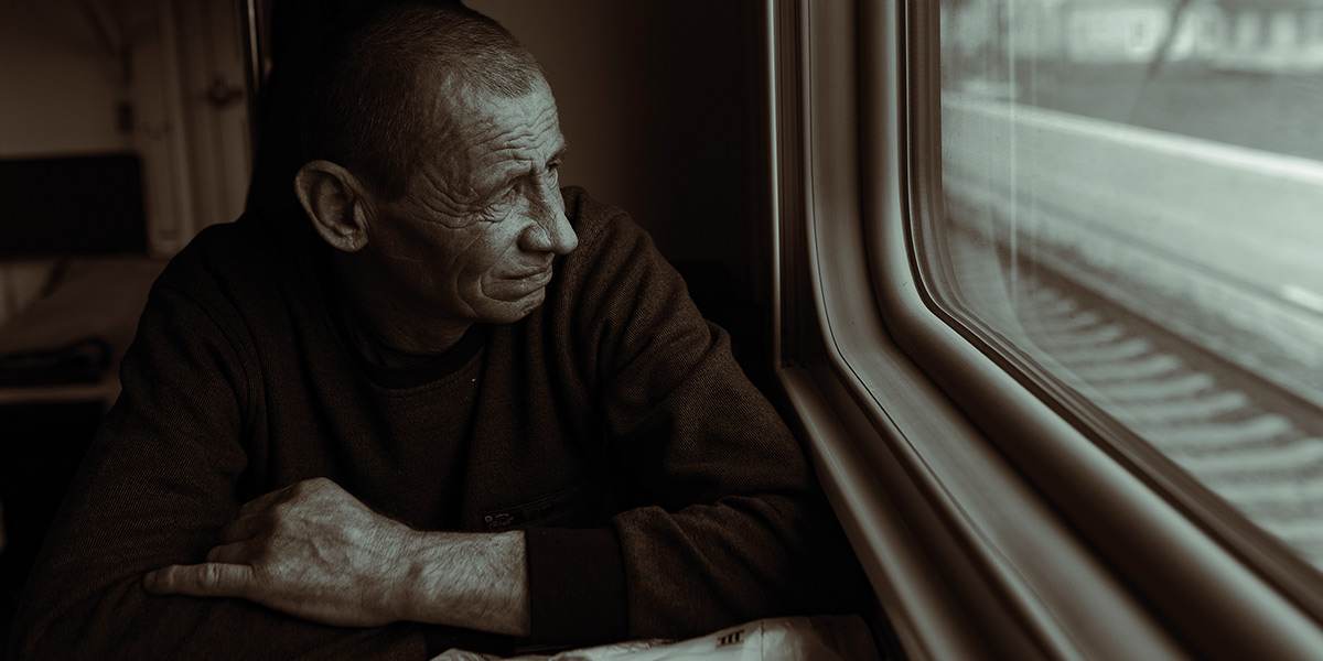 Faithful son' sits outside dad's window every day