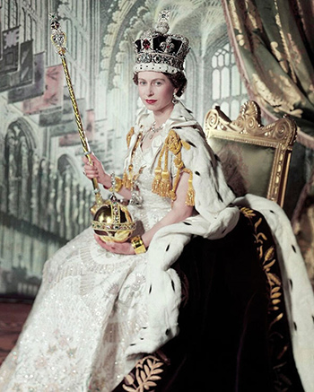 coronation portrait of Queen Elizabeth II