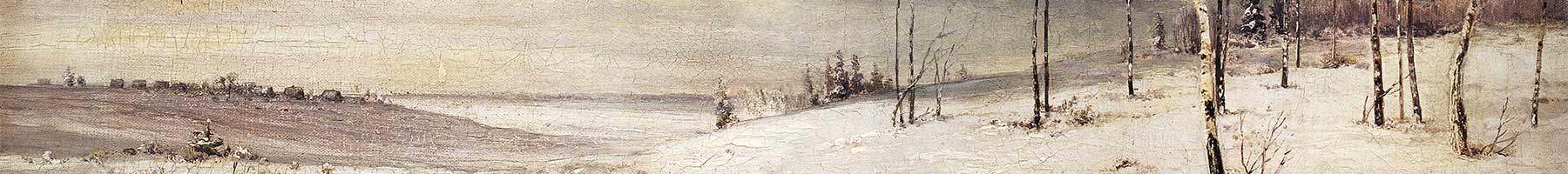 painting of a snowy landscape