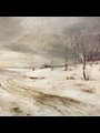 painting of a snowy landscape