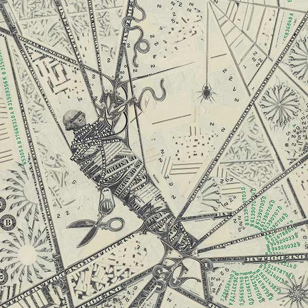 collage of paper money