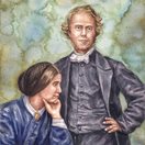watercolor painting of Hudson Taylor and his wife Maria