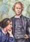 watercolor painting of Hudson Taylor and his wife Maria