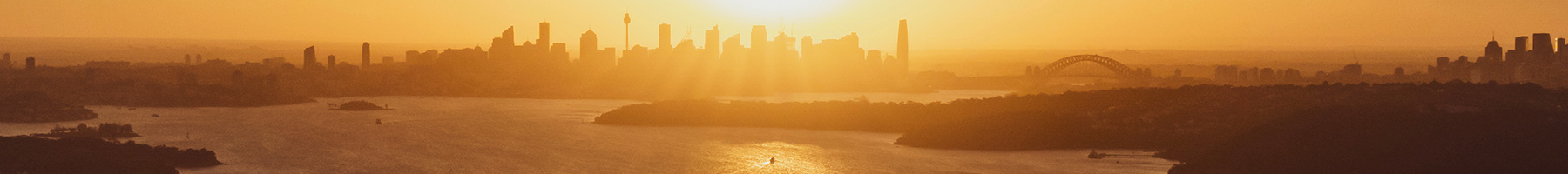 sunrise over Sidney, New South Wales