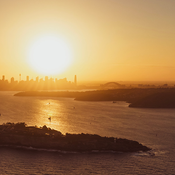 sunrise over Sidney, New South Wales