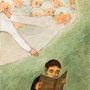illustration of a boy reading a book
