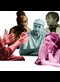 colorized portraits of students in conversation