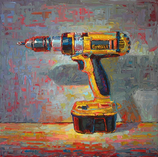 painting of a cordless screwdriver