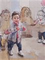 painting of children playing