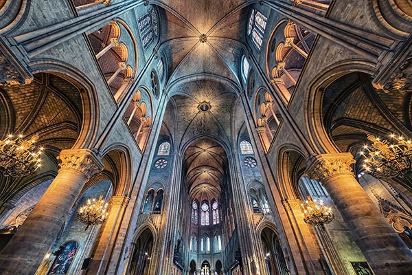 interior of Notre-Dame Cathedral