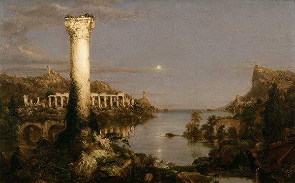 painting of the ruins of an empire