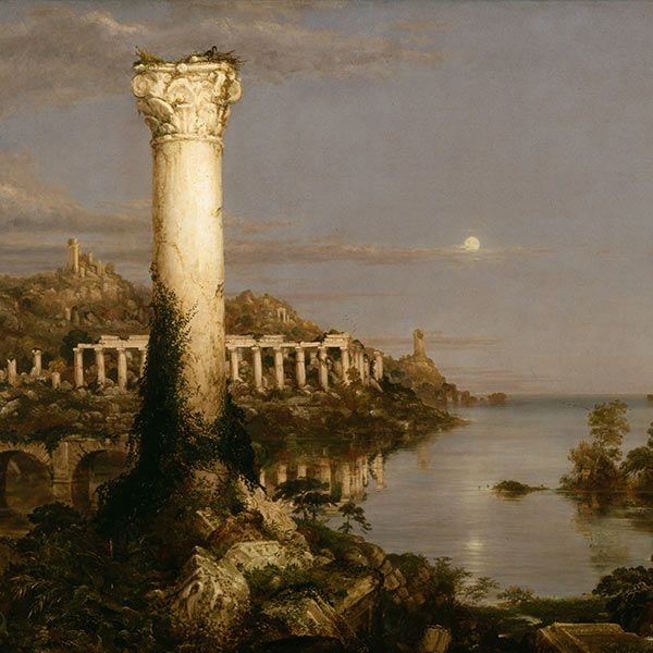 painting of the ruins of an empire