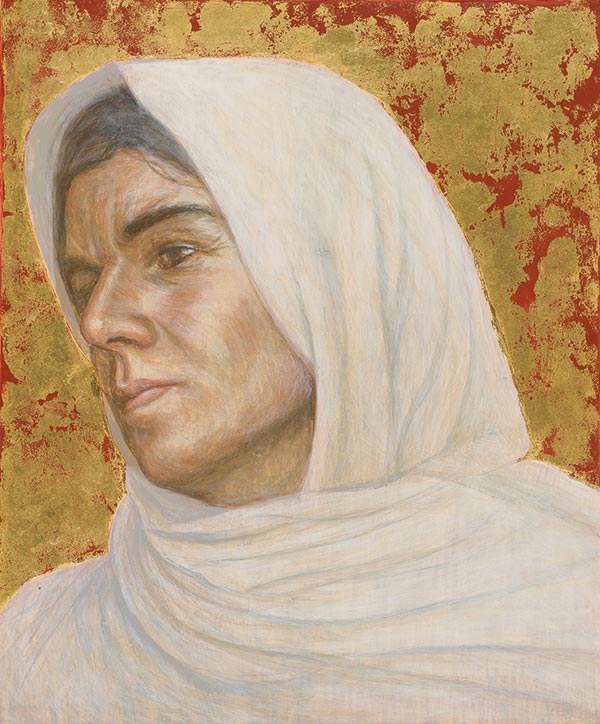 painted portrait of a woman