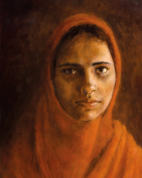 painted portrait of a woman