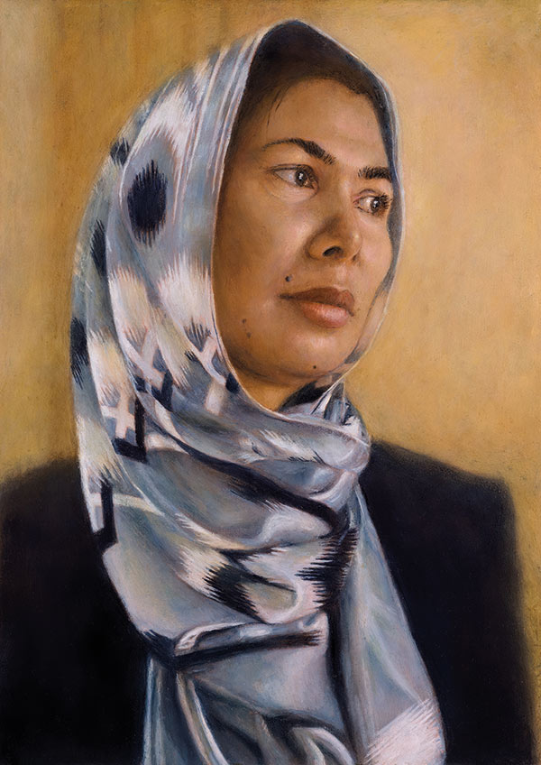 painted portrait of a woman