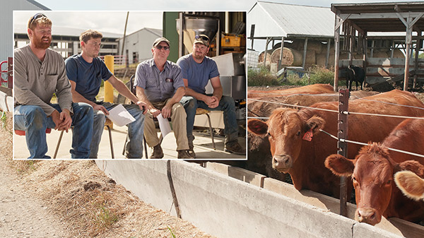 Bob Henderson and his three sons farm two thousand acres in Iowa.