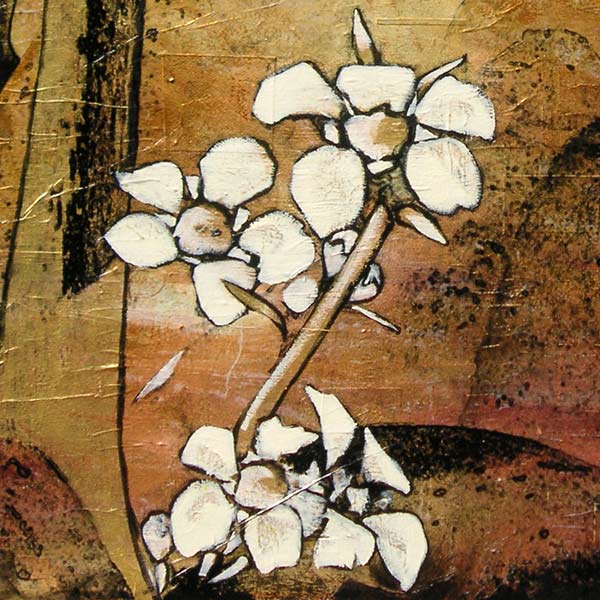 painting of white flowers