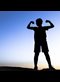 silhouette of a young boy