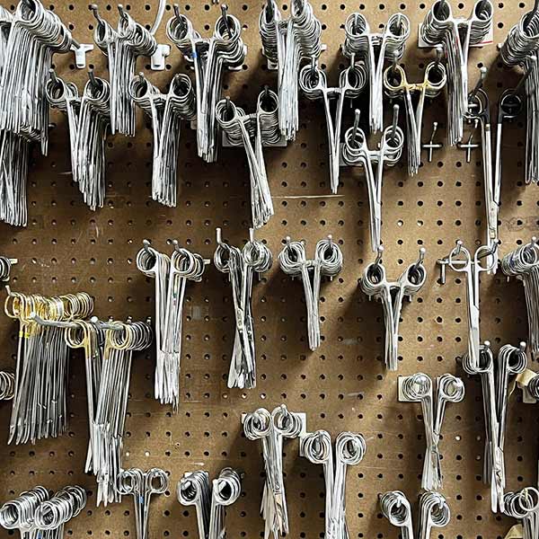 unloading medical supplies in boxes from trucks