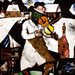 painting of a man playing a fiddle