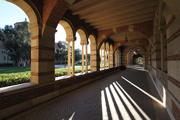 outdoor corridor at UCLA