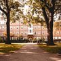 a path leading to a university building