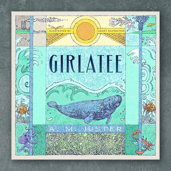 drawing of a sea creature on a book cover