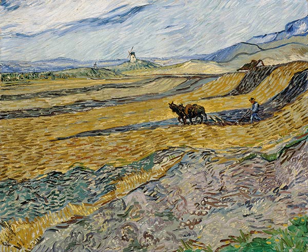 van gogh man ploughing painting