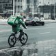 a biker on a street