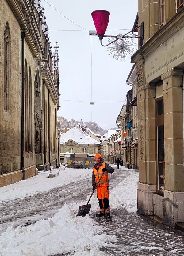 Man shovelling snow