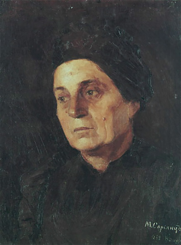 painting of a sad woman