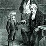 illustration of a boy talking to an old man
