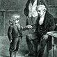 illustration of a boy talking to an old man