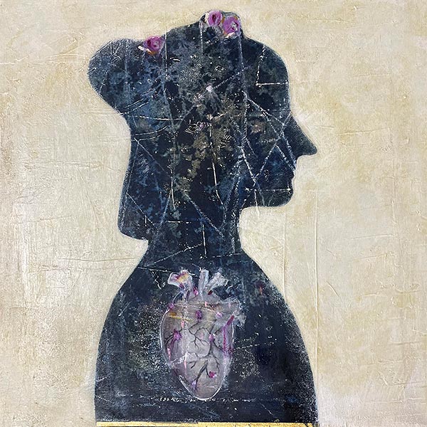 painting of a womans silhouette