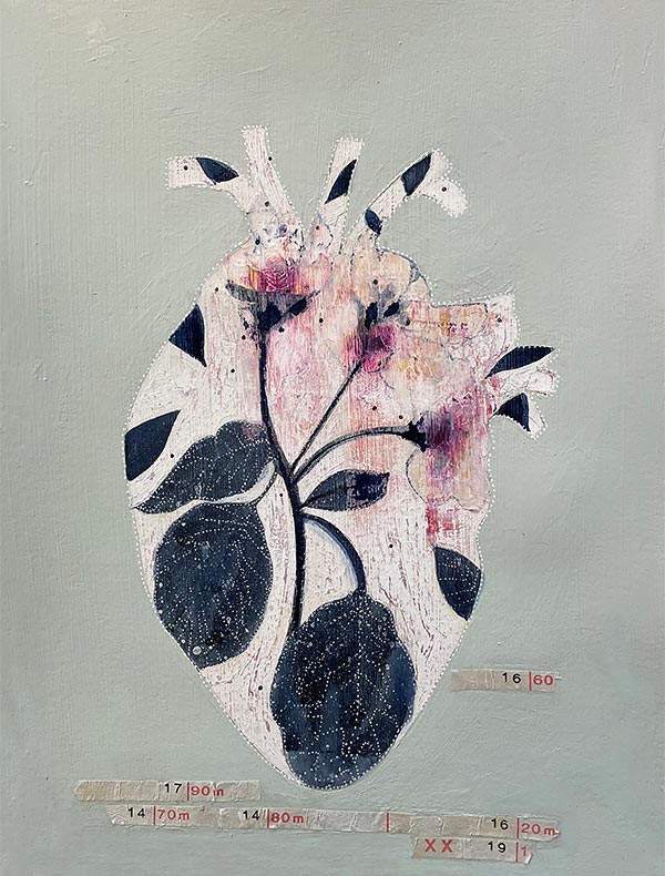 illustration of flowers in a heart