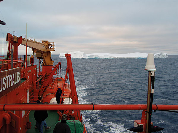 ship near Antarctica