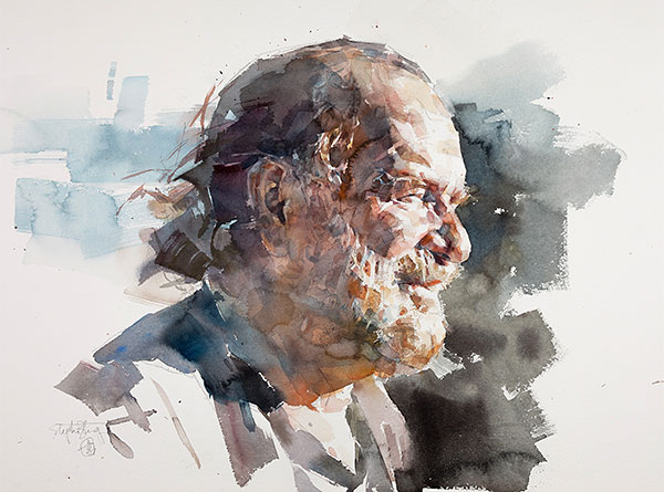 illustration of an old man