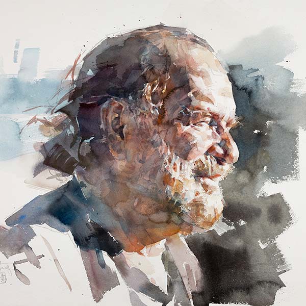 illustration of an old man