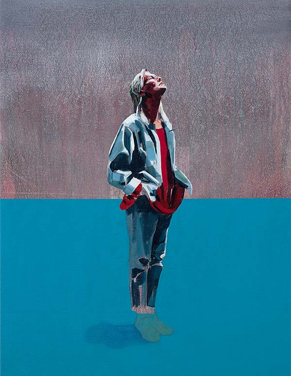 painting of a woman standing in water