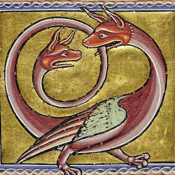 medieval illustration of a mythical beast