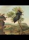 painting of a monk flying