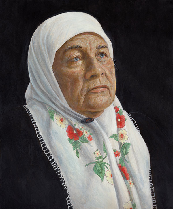 painting of an old woman