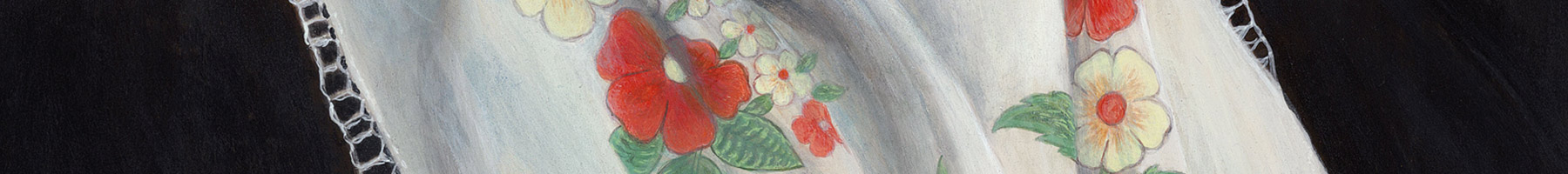 flowers on white cloth