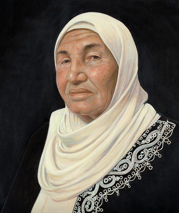 painting of an old woman