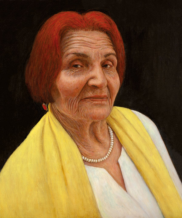 painting of an old woman